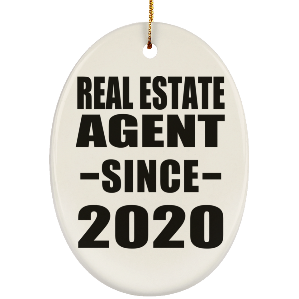 Real Estate Agent Since 2020 - Oval Ornament