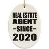 Real Estate Agent Since 2020 - Oval Ornament