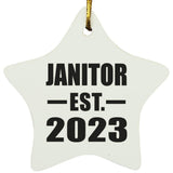 Janitor Established EST. 2023 - Star Ornament