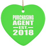 Purchasing Agent Established EST. 2018 - Heart Ornament