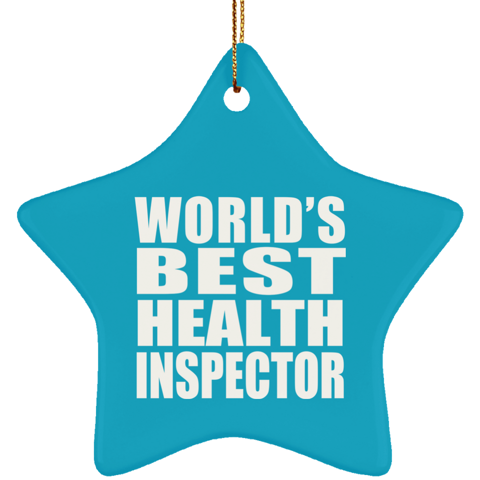World's Best Health Inspector - Star Ornament