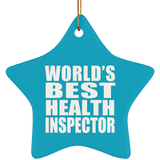 World's Best Health Inspector - Star Ornament