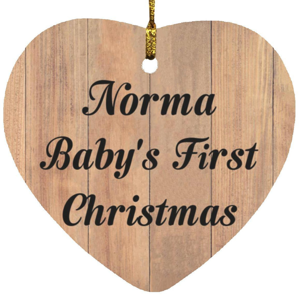 Norma Baby's First Christmas - Heart Ornament C