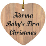 Norma Baby's First Christmas - Heart Ornament C