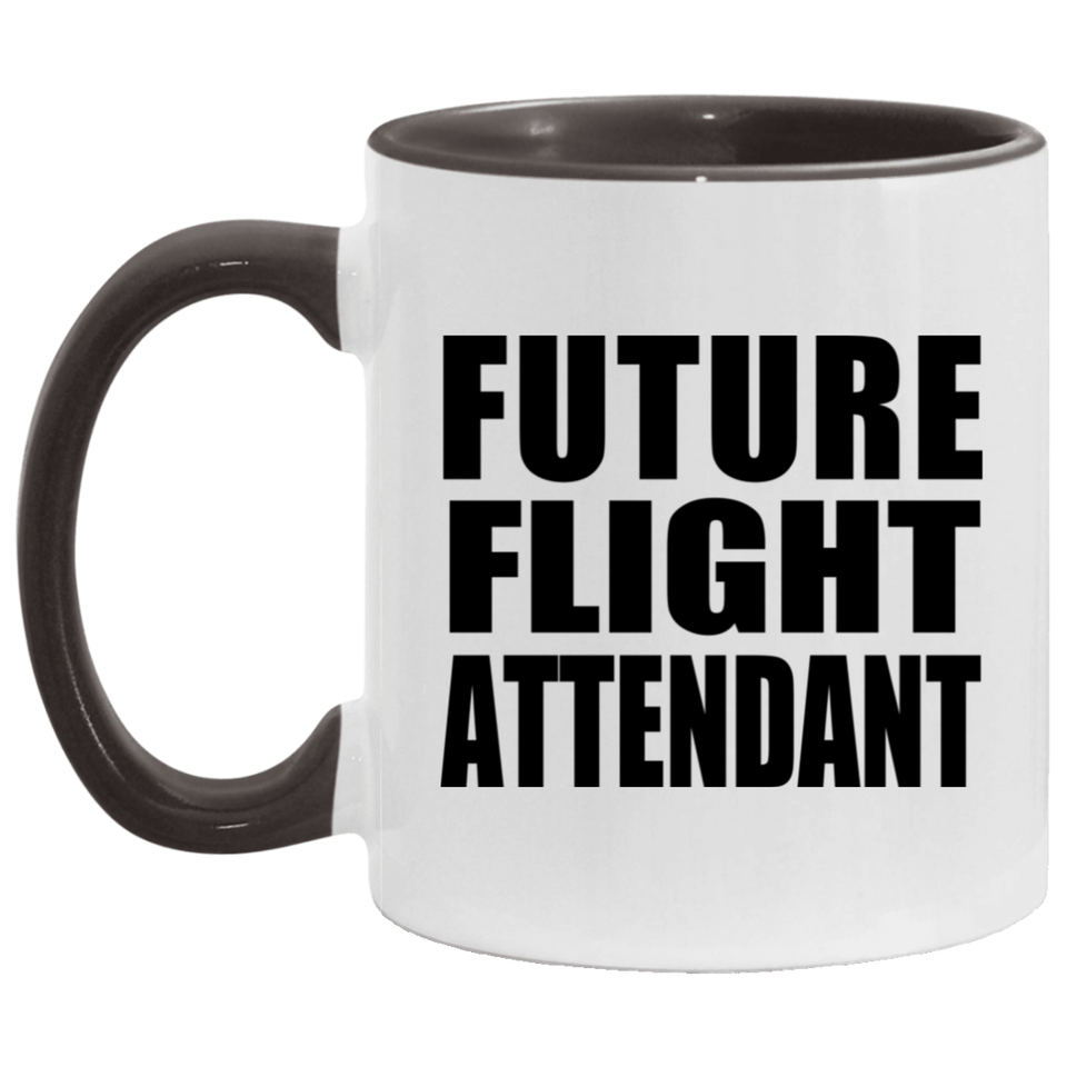 Future Flight Attendant - 11oz Accent Mug Black