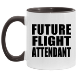 Future Flight Attendant - 11oz Accent Mug Black