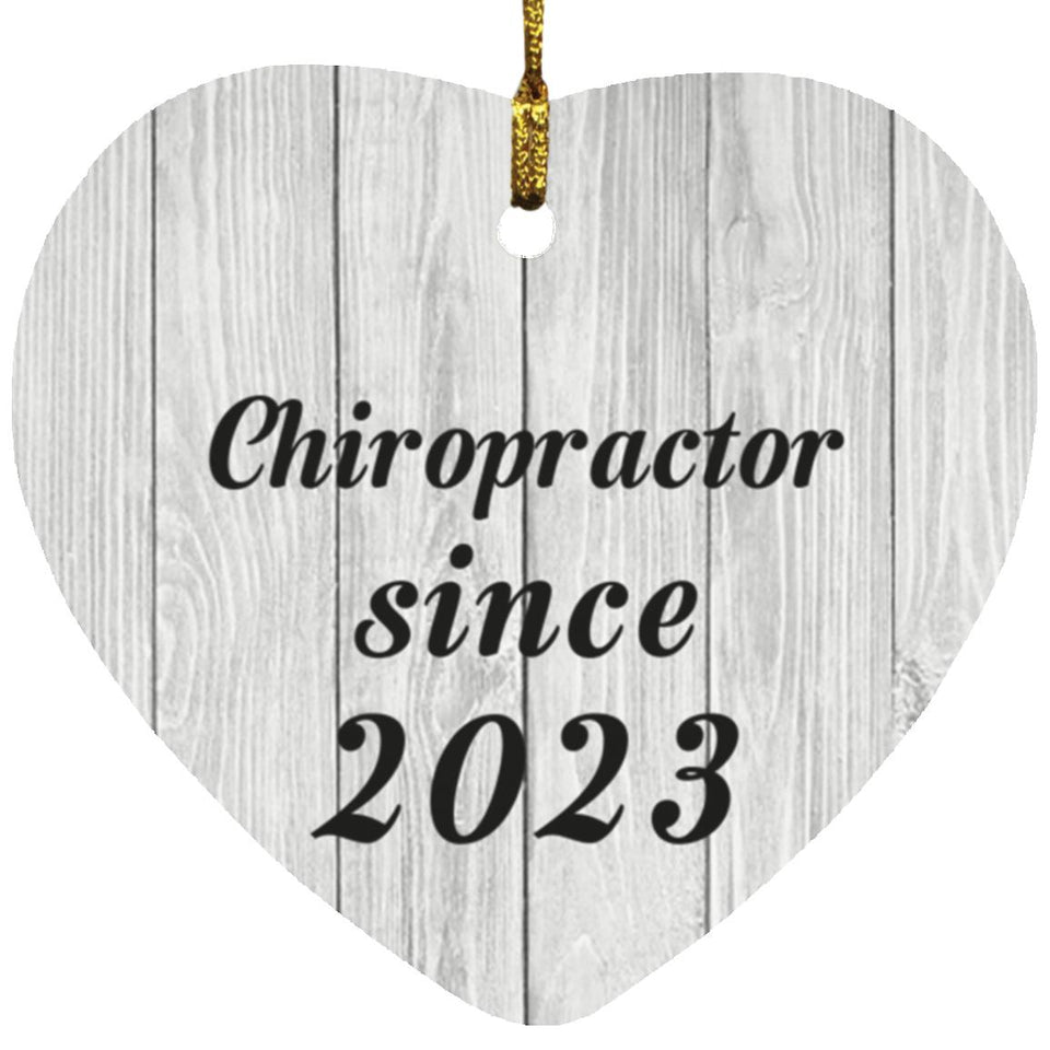 Chiropractor Since 2023 - Heart Ornament F