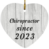 Chiropractor Since 2023 - Heart Ornament F