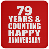 Happy 79th Anniversary 79 Years & Counting - Drink Coaster