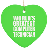 World's Greatest Computer Technician - Heart Ornament