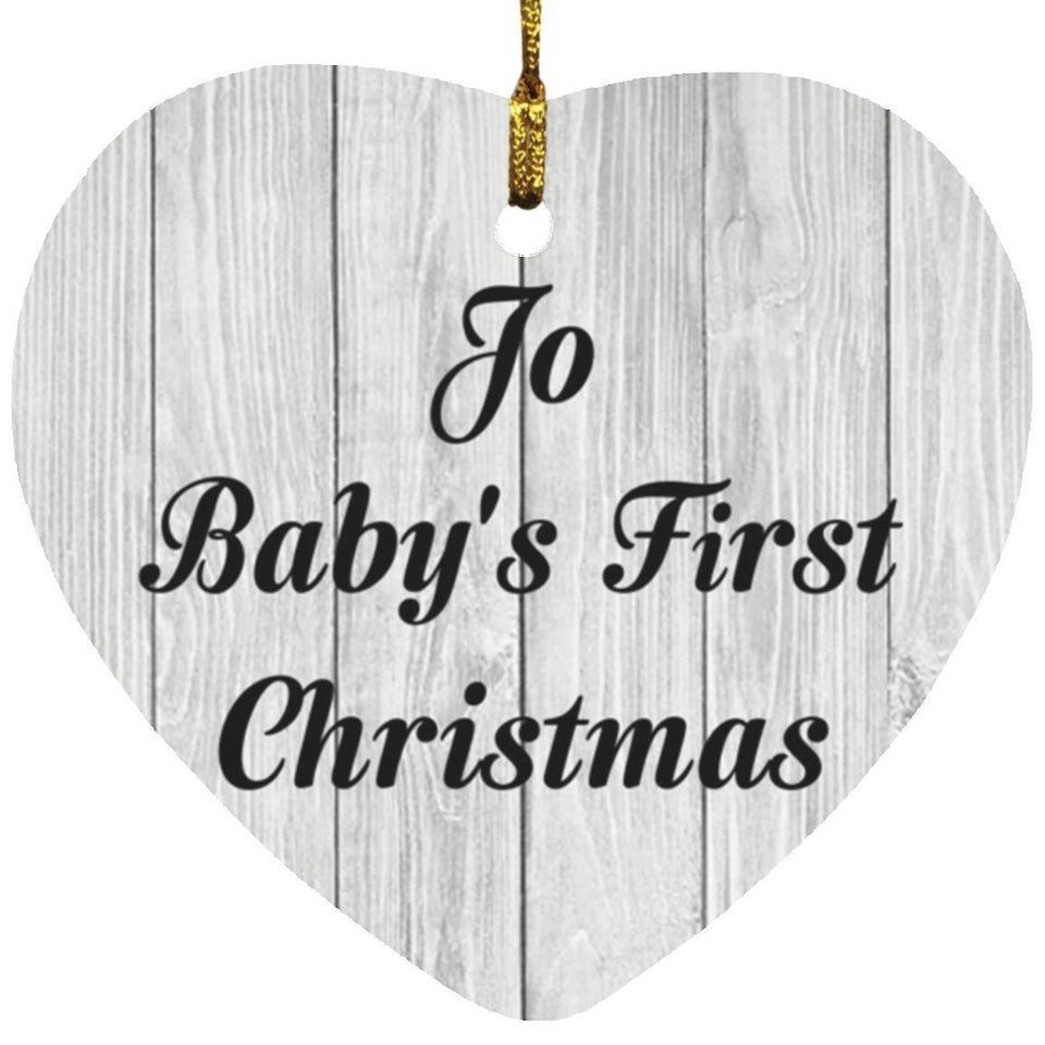 Jo Baby's First Christmas - Heart Ornament F