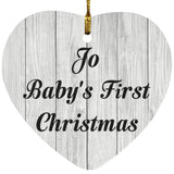 Jo Baby's First Christmas - Heart Ornament F