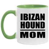 Ibizan Hound Mom - 11oz Accent Mug Green