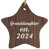 Granddaughter Established Est. 2024 - Star Ornament D