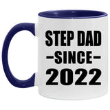 Step Dad Since 2022 - 11oz Accent Mug Purple