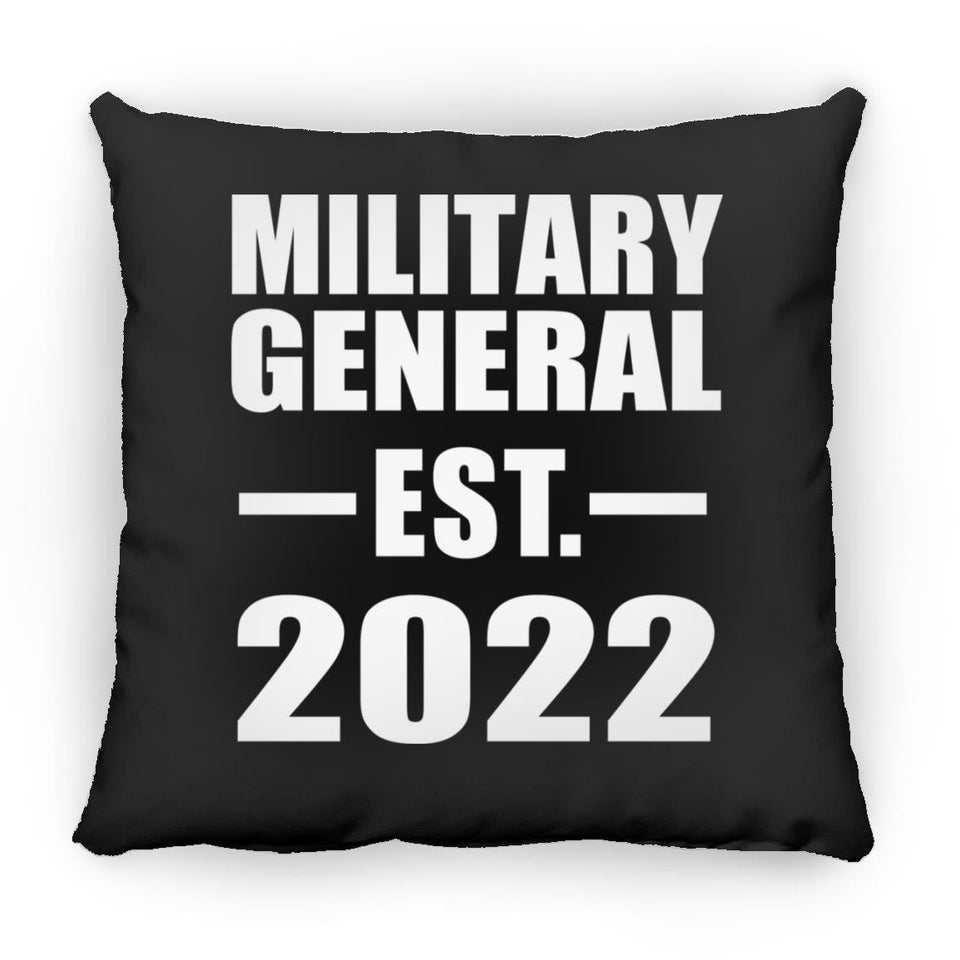 Military General Established EST. 2022 - Throw Pillow Black