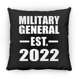 Military General Established EST. 2022 - Throw Pillow Black