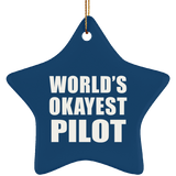 World's Okayest Pilot - Star Ornament
