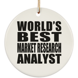 World's Best Market Research Analyst - Circle Ornament