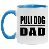 Puli Dog Dad - 11oz Accent Mug Blue