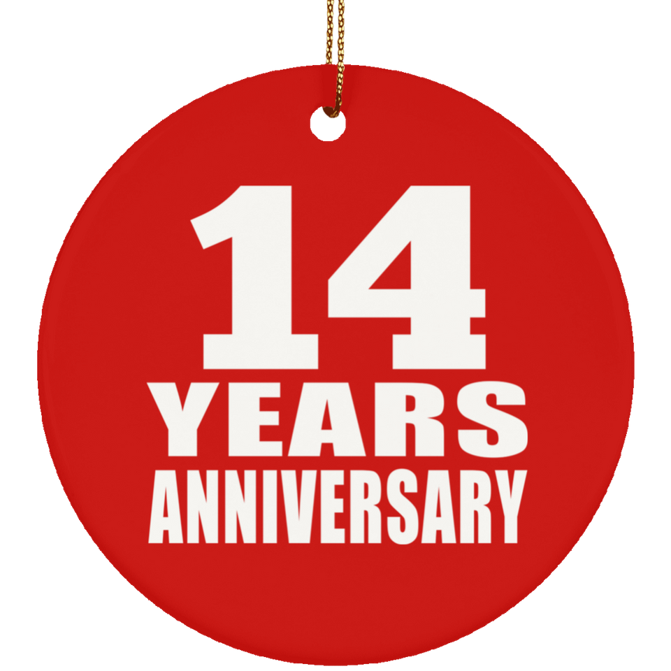 14th Anniversary 14 Years Anniversary - Circle Ornament