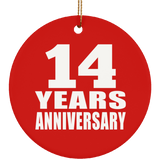 14th Anniversary 14 Years Anniversary - Circle Ornament