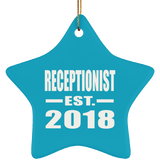 Receptionist Established EST. 2018 - Star Ornament