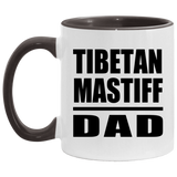 Tibetan Mastiff Dad - 11oz Accent Mug Black