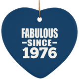 48th Birthday Fabulous Since 1976 - Heart Ornament