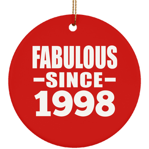 26th Birthday Fabulous Since 1998 - Circle Ornament