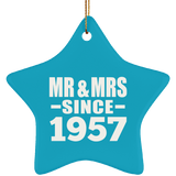 67th Anniversary Mr & Mrs Since 1957 - Star Ornament