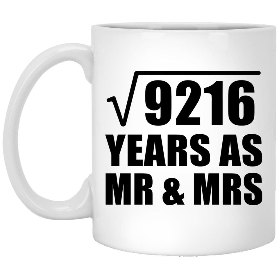 96th Anniversary Square Root of 9216 Years As Mr & Mrs - 11oz Coffee Mug