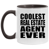 Coolest Real Estate Agent Ever - 11oz Accent Mug Black