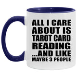 All I Care About Is Tarot Card Reading - 11oz Accent Mug Purple
