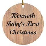 Kenneth Baby's First Christmas - Circle Ornament C