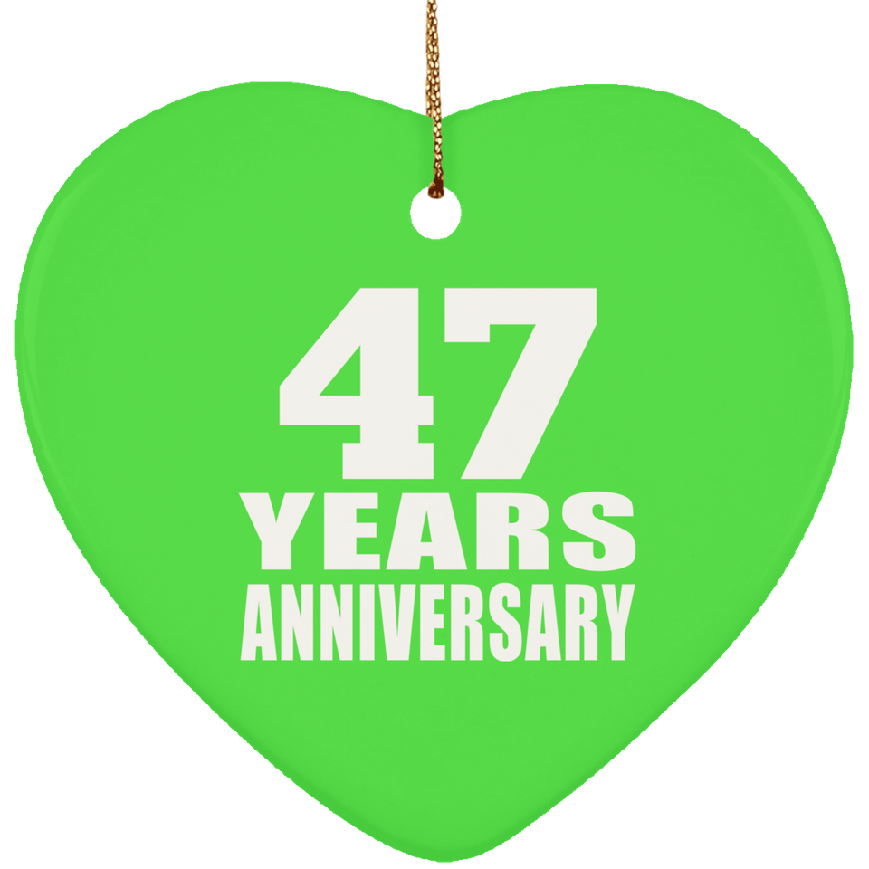 47th Anniversary 47 Years - Heart Ornament