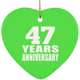 47th Anniversary 47 Years - Heart Ornament