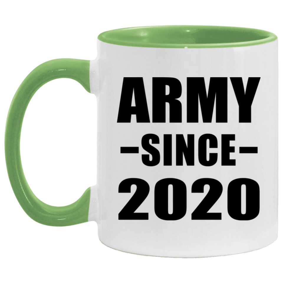 Army Since 2020 - 11oz Accent Mug Green