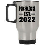 Psychologist Established EST. 2022 - Silver Travel Mug