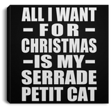All I Want For Christmas Is My Serrade Petit Cat - Canvas Square