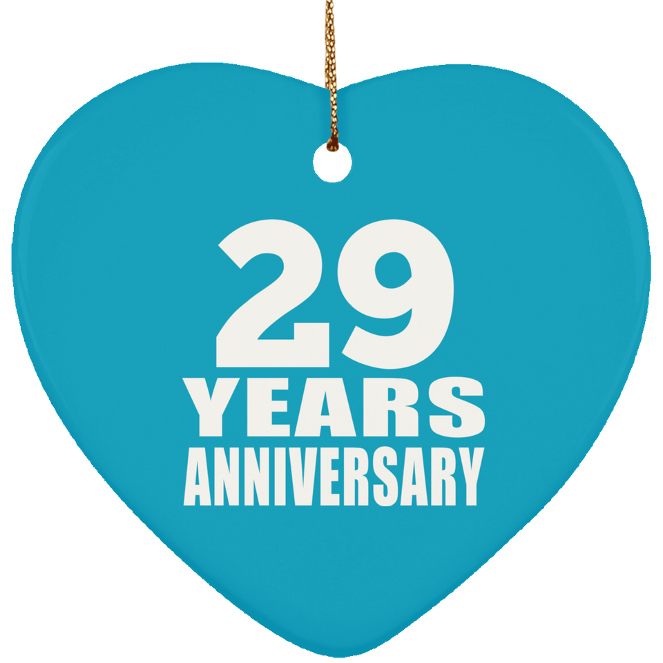 29th Anniversary 29 Years - Heart Ornament