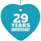 29th Anniversary 29 Years - Heart Ornament