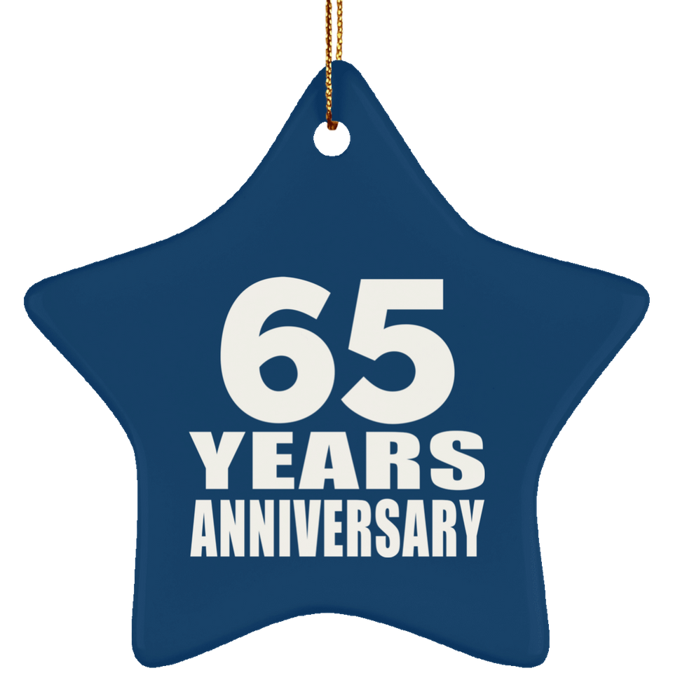 65th Anniversary 65 Years - Star Ornament
