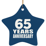 65th Anniversary 65 Years - Star Ornament