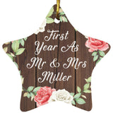 First Year As Mr & Mrs Miller - Star Ornament A
