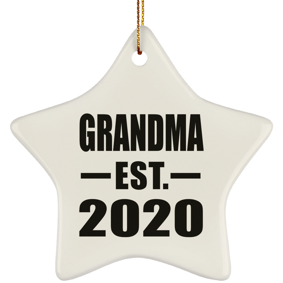 Grandma Established EST. 2020 - Star Ornament