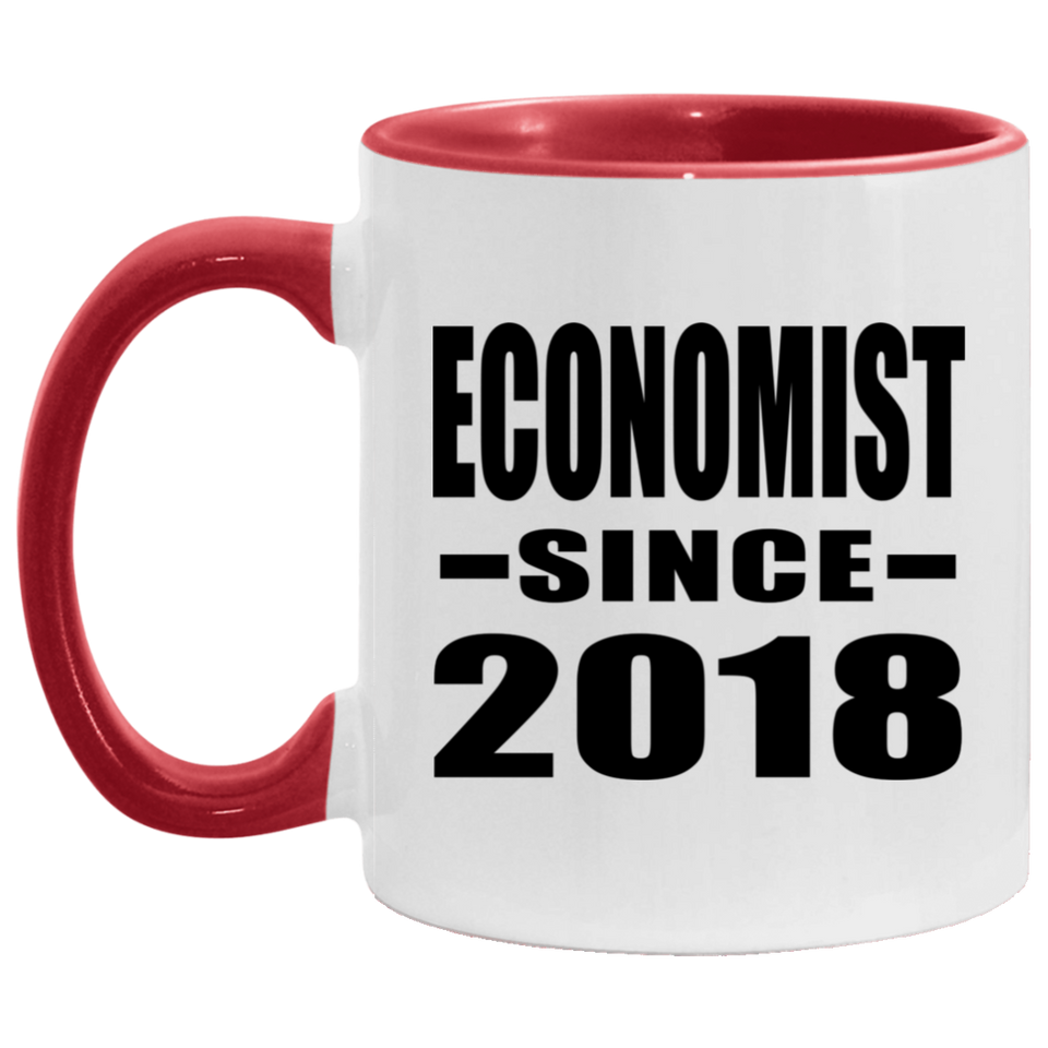 Economist Since 2018 - 11oz Accent Mug Red