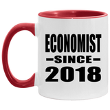 Economist Since 2018 - 11oz Accent Mug Red