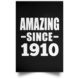 114th Birthday Amazing Since 1910 - Poster Portrait