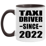 Taxi Driver Since 2022 - 11oz Accent Mug Black